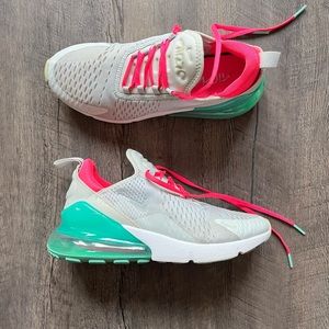 Women’s Nike Air Max 270 Pink & Teal Sneakers, Size 8
